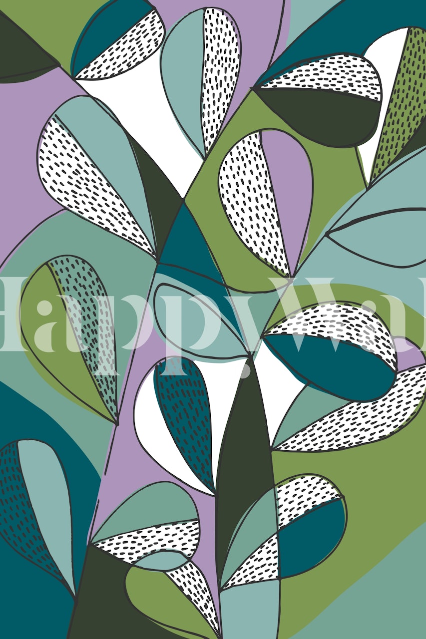 Tropical vibes wallpaper in a room