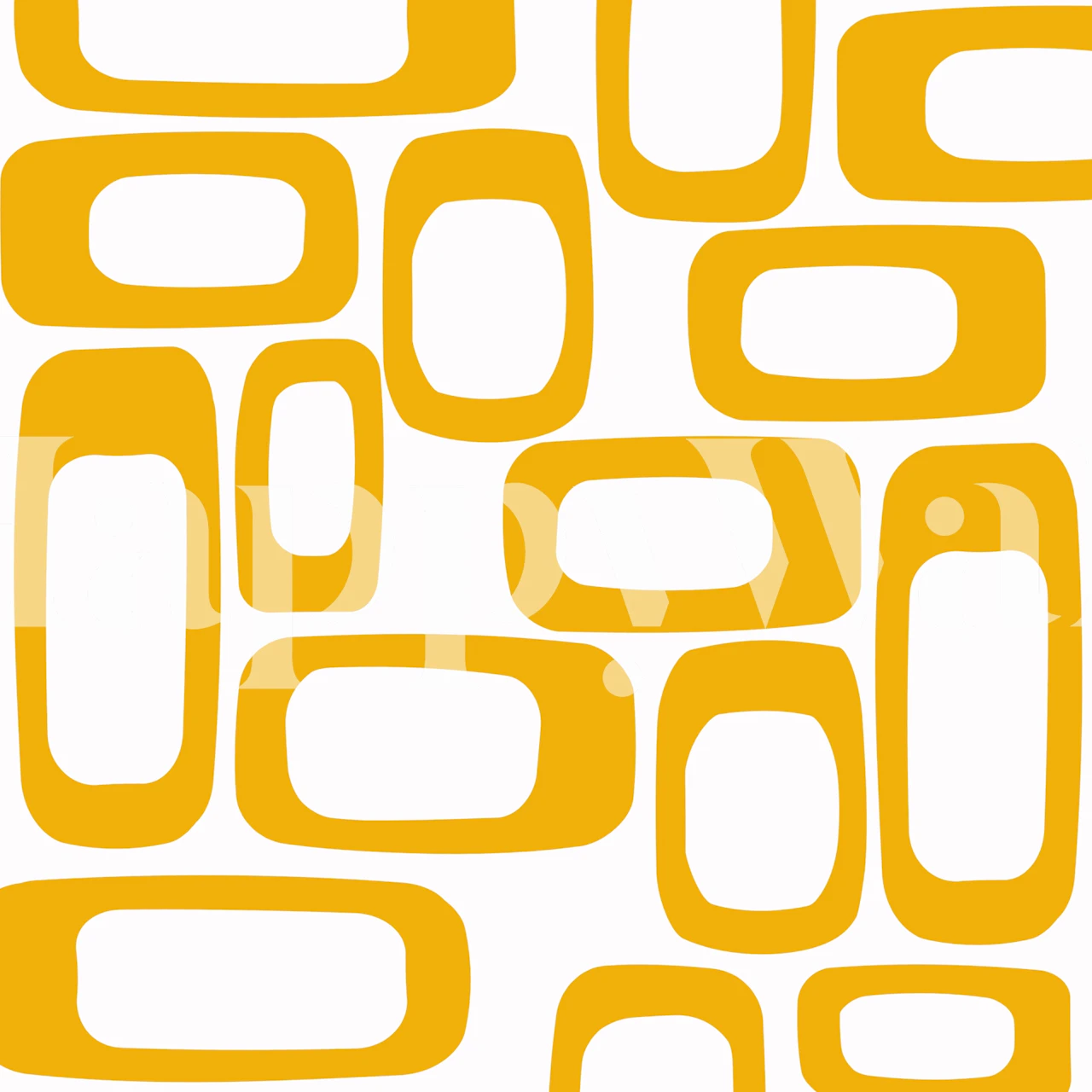 Geometric mustard square pattern wallpaper