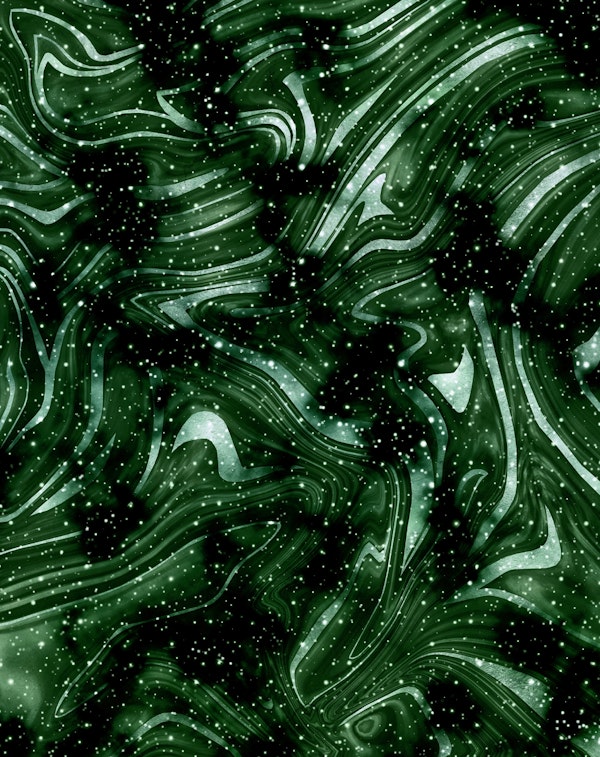 Cosmic Emerald Marble Glam 1