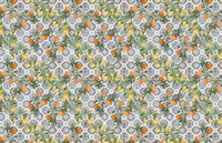 Sicilian lemons & oranges on blue tiles tapeta
