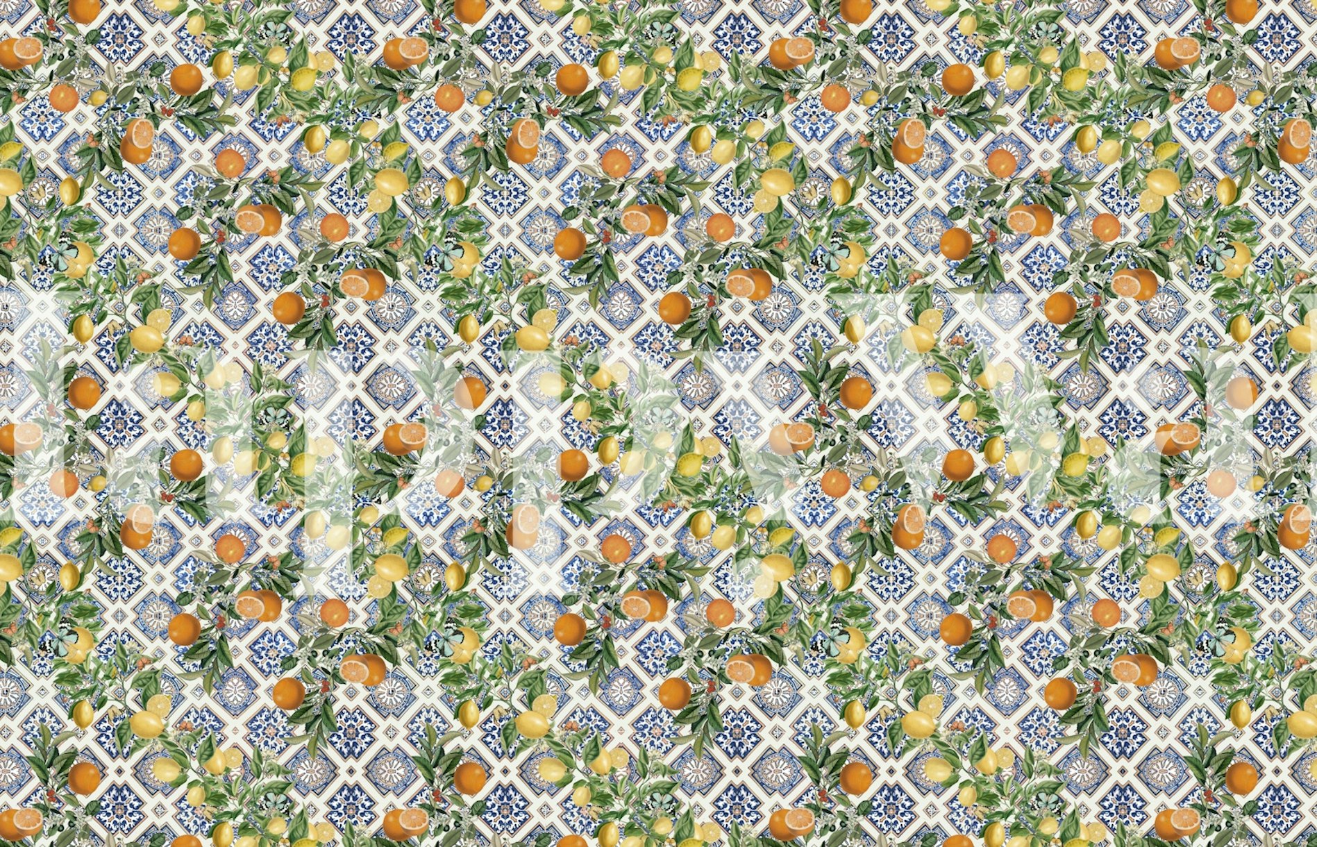 Sicilian Lemons and Oranges Wallpaper – Buy Now | Happywall