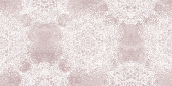 Vintage blush white boho mandala