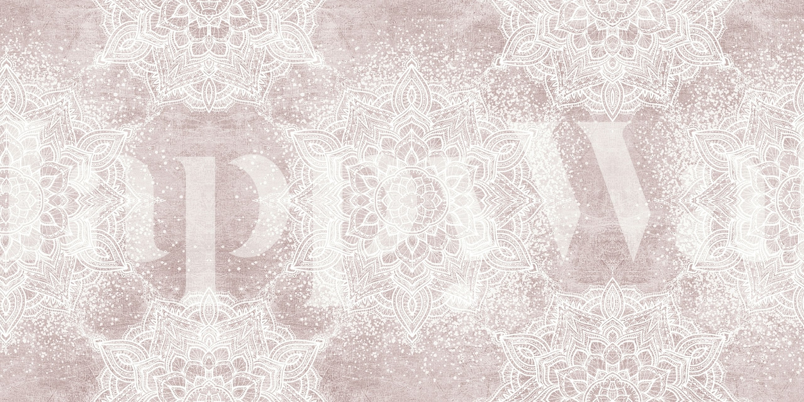 Vintage blush white boho mandala u sobi