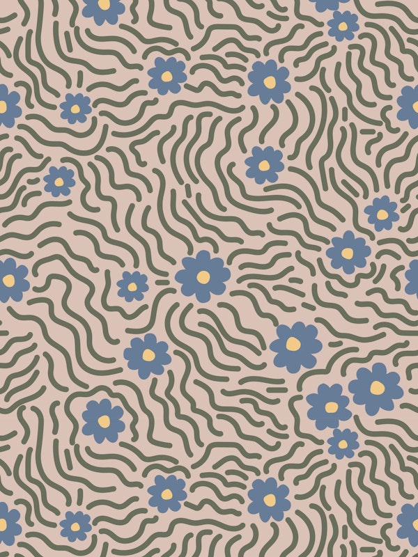 Wavy Daisies -Neutrals