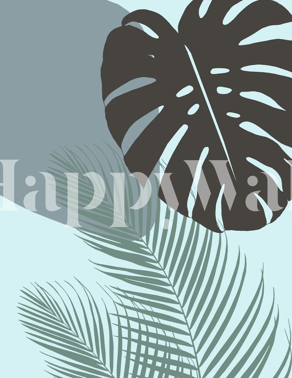 Monstera Palm Finesse tapet i et rum