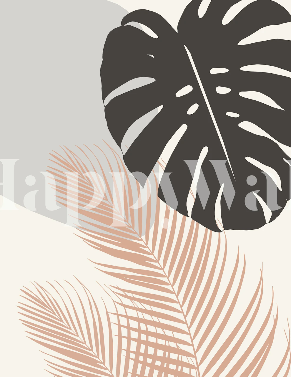 Monstera Palm Finesse 3 wallpaper in a room