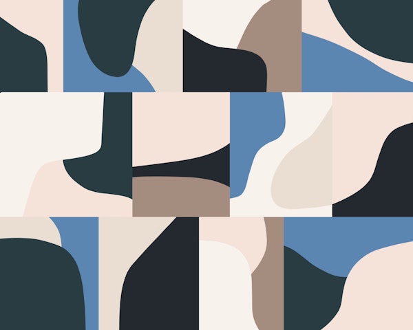 Muted Blues Mosaic A