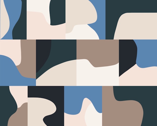 Muted Blues Mosaic B