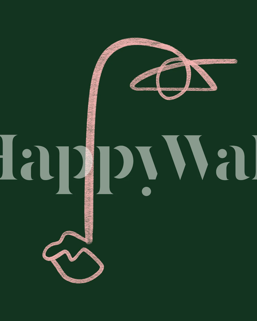 Chalk line portrait tapet i ett rum