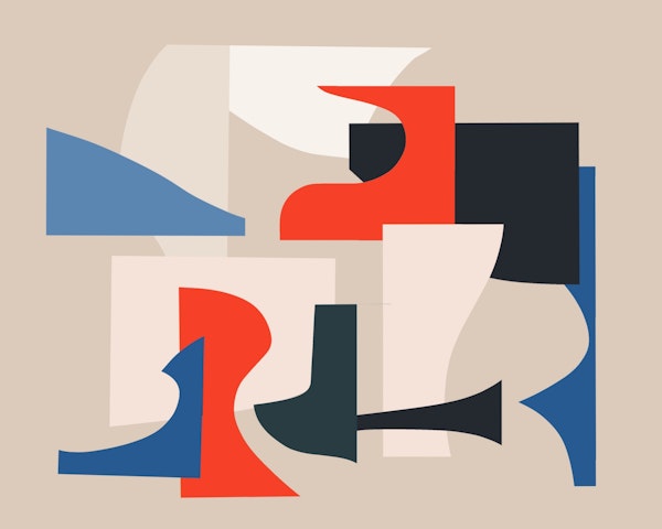 Colorful abstract cutouts