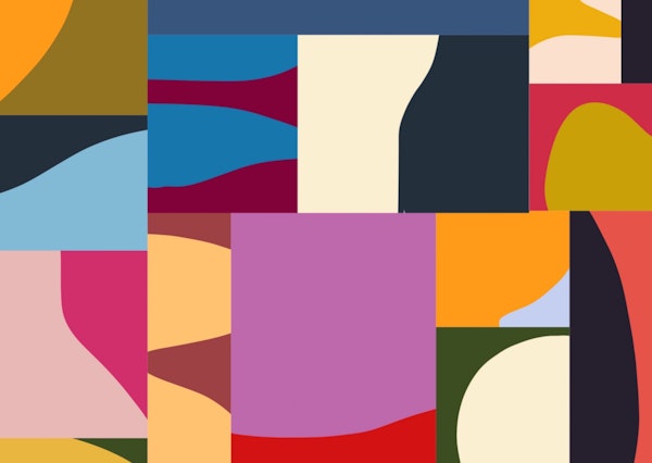 Bright cubist mosaic