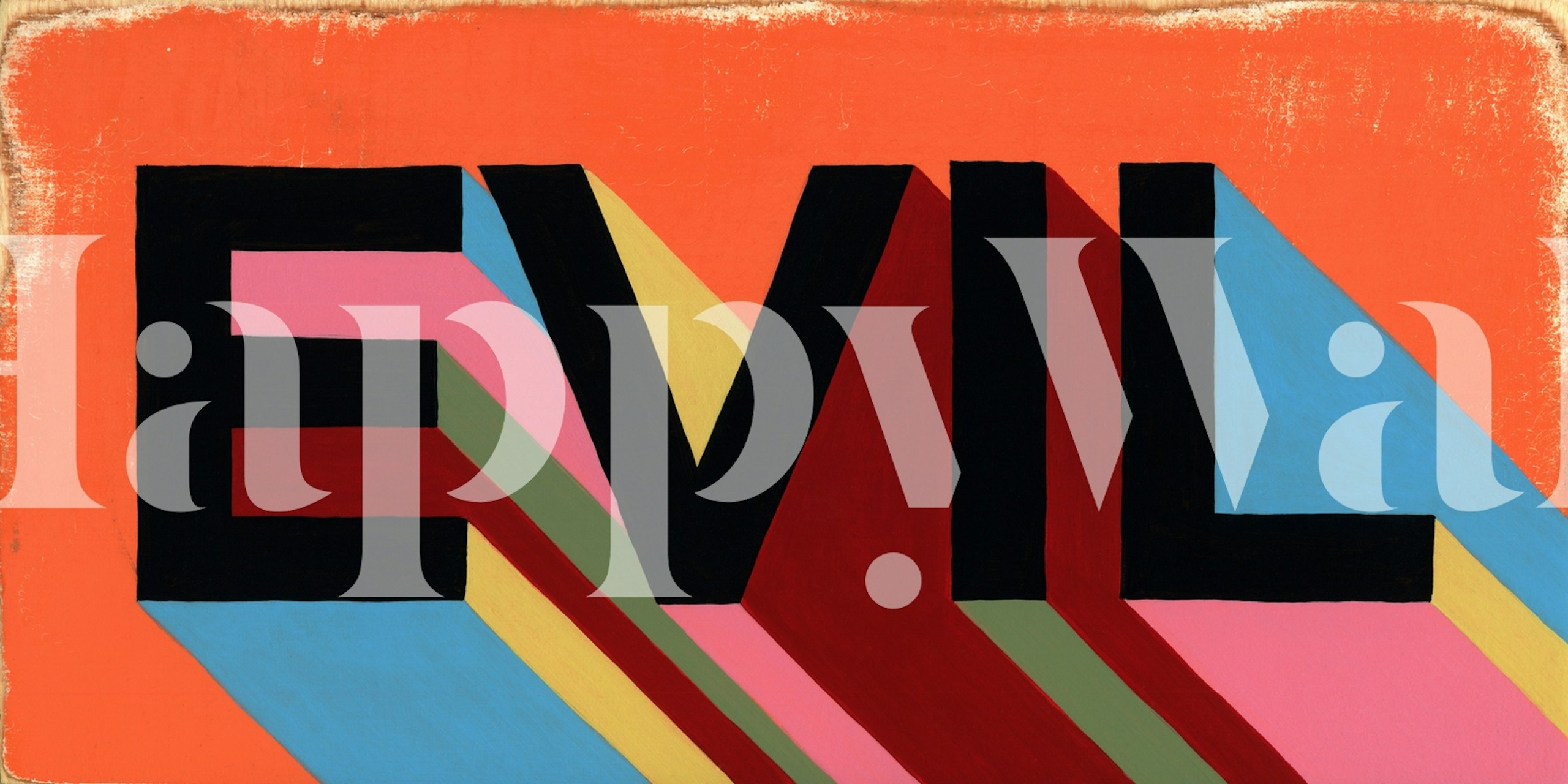 Abstract Evil fotobehang met levendige kleuren en geometrische vormen