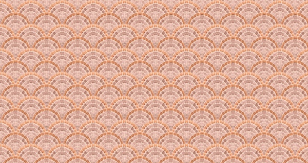 Abstract Art Deco Arcs - terracotta