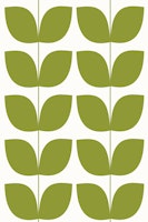 Mid Century Leaves Green wallpaper