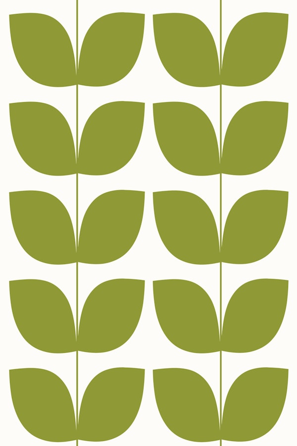 Mid Century Leaves Green