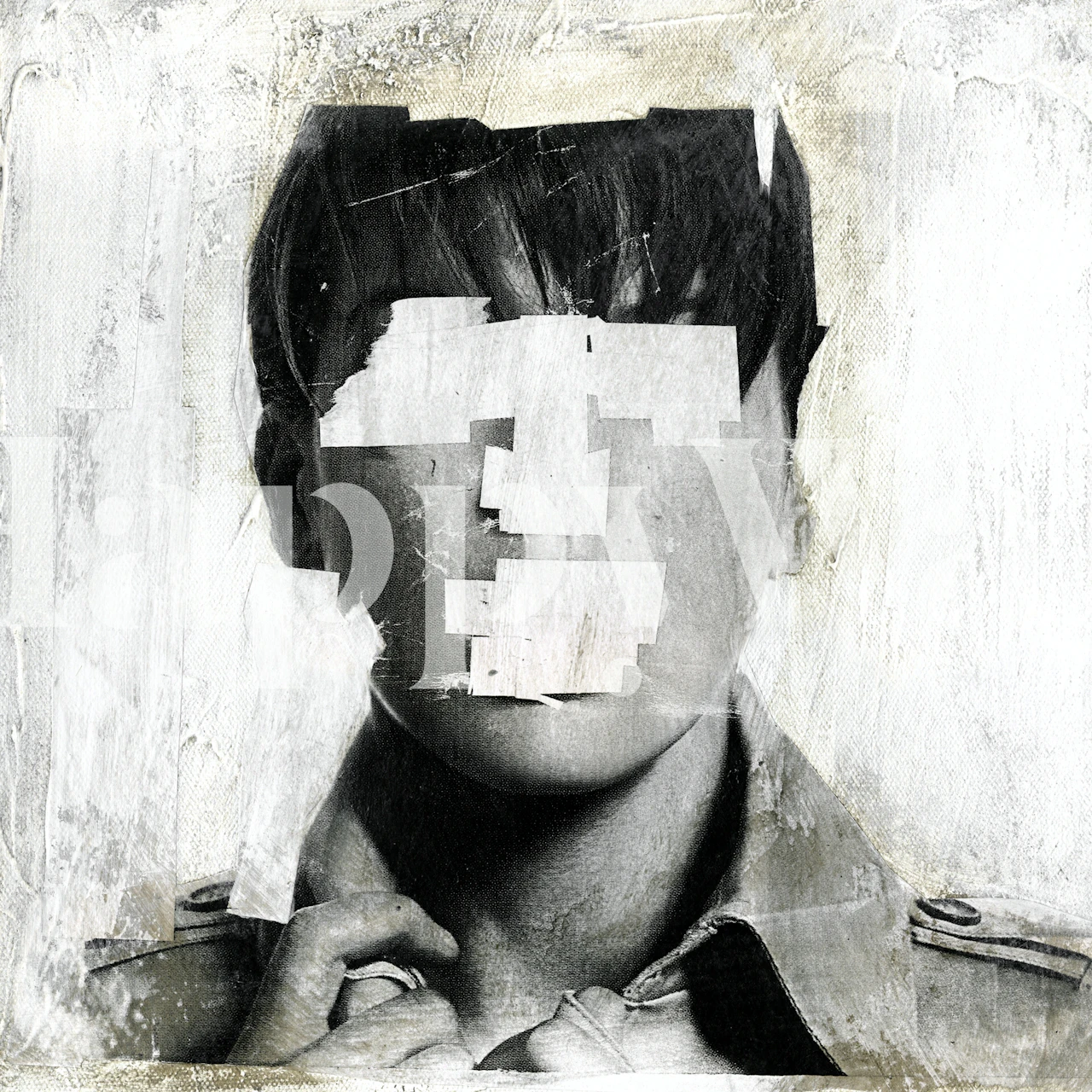 Faceless no 2 behang in een stijlvolle kamer