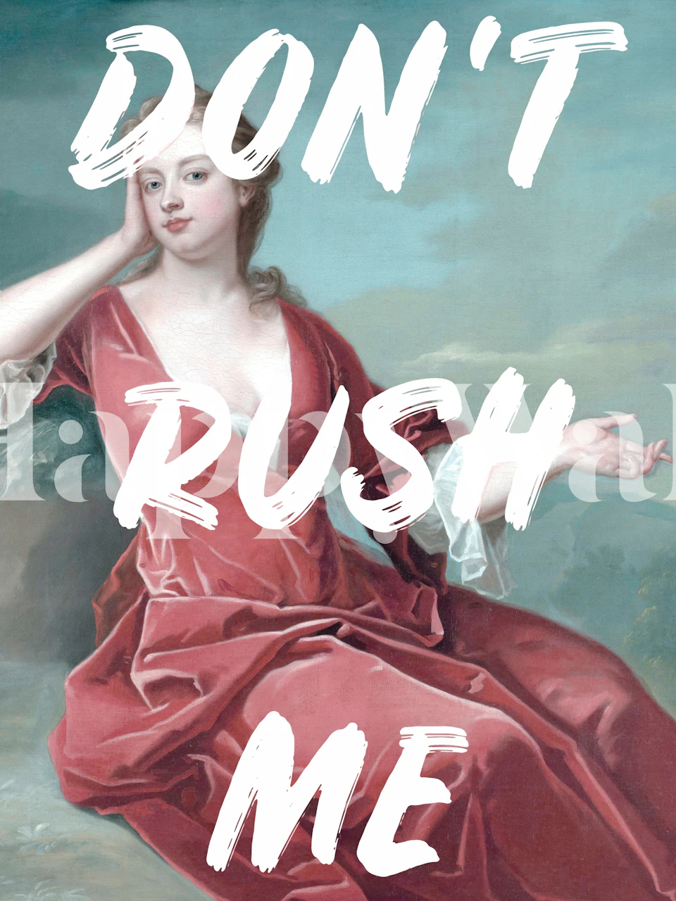 Dont Rush Me Altered Art tapeta v místnosti