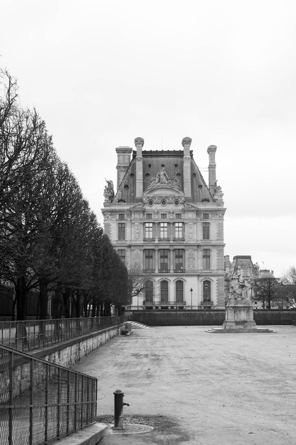 Paris Black and White Scene