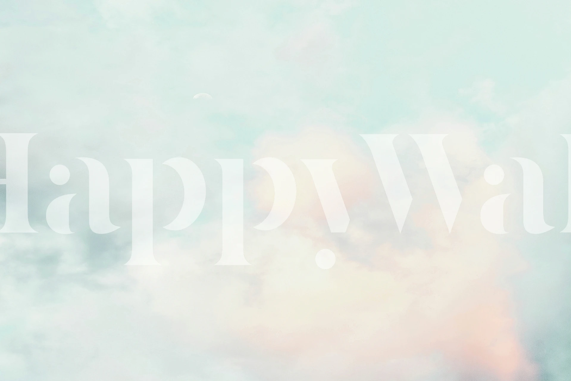 Bløde pastelskyer vægmaleri for en rolig hjemmeatmosfære