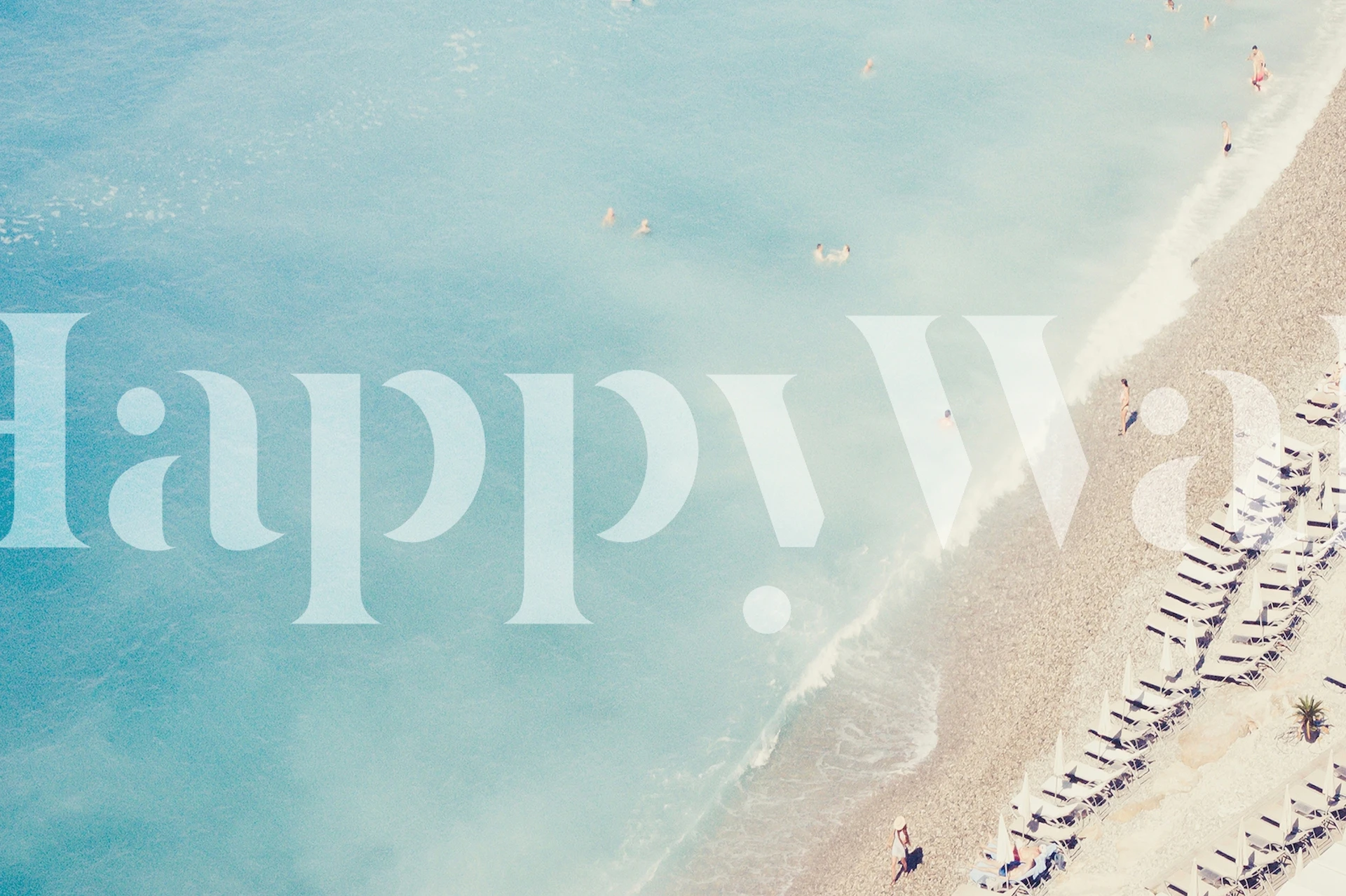 Tapeta French Riviera Beach prikazana u sobi