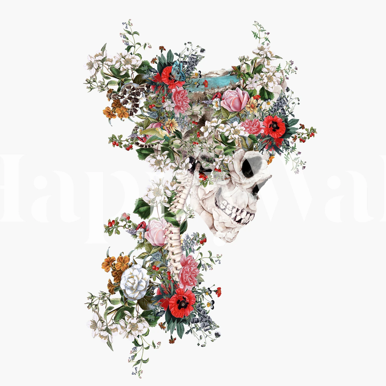 Skull Queen tapet i ett stiligt rum