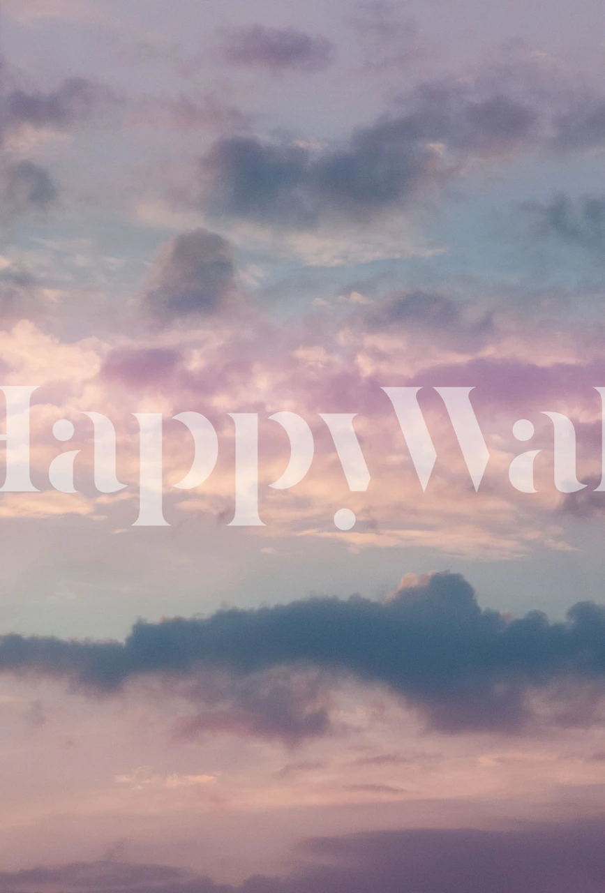 Purple and blue cloud pattern wallpaper