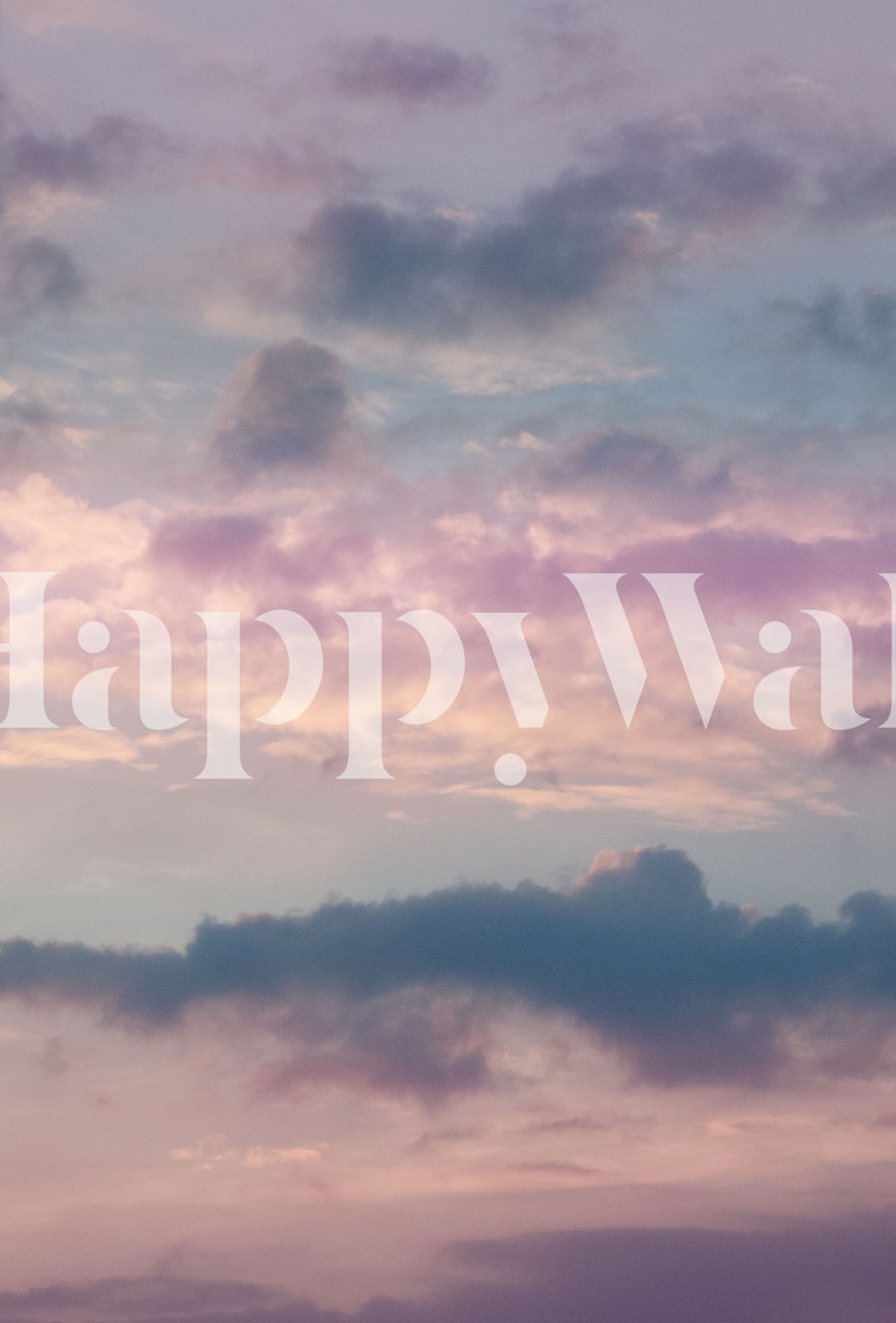 Pozadina Purple Blue Clouds u sobi