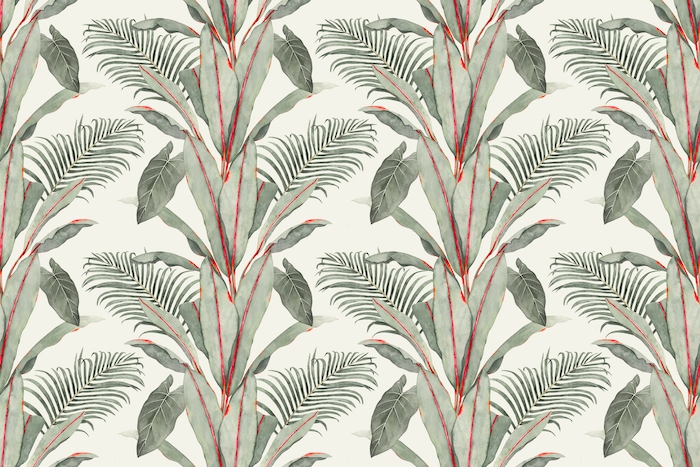 Tropical Banana Palm Greenery Wallpaper