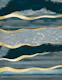 Teal Agate Gold Stripe Glam 1