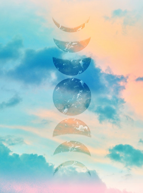 Unicorn Pastel Clouds Moon 2