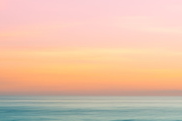 Blurred sunset sky and  ocean