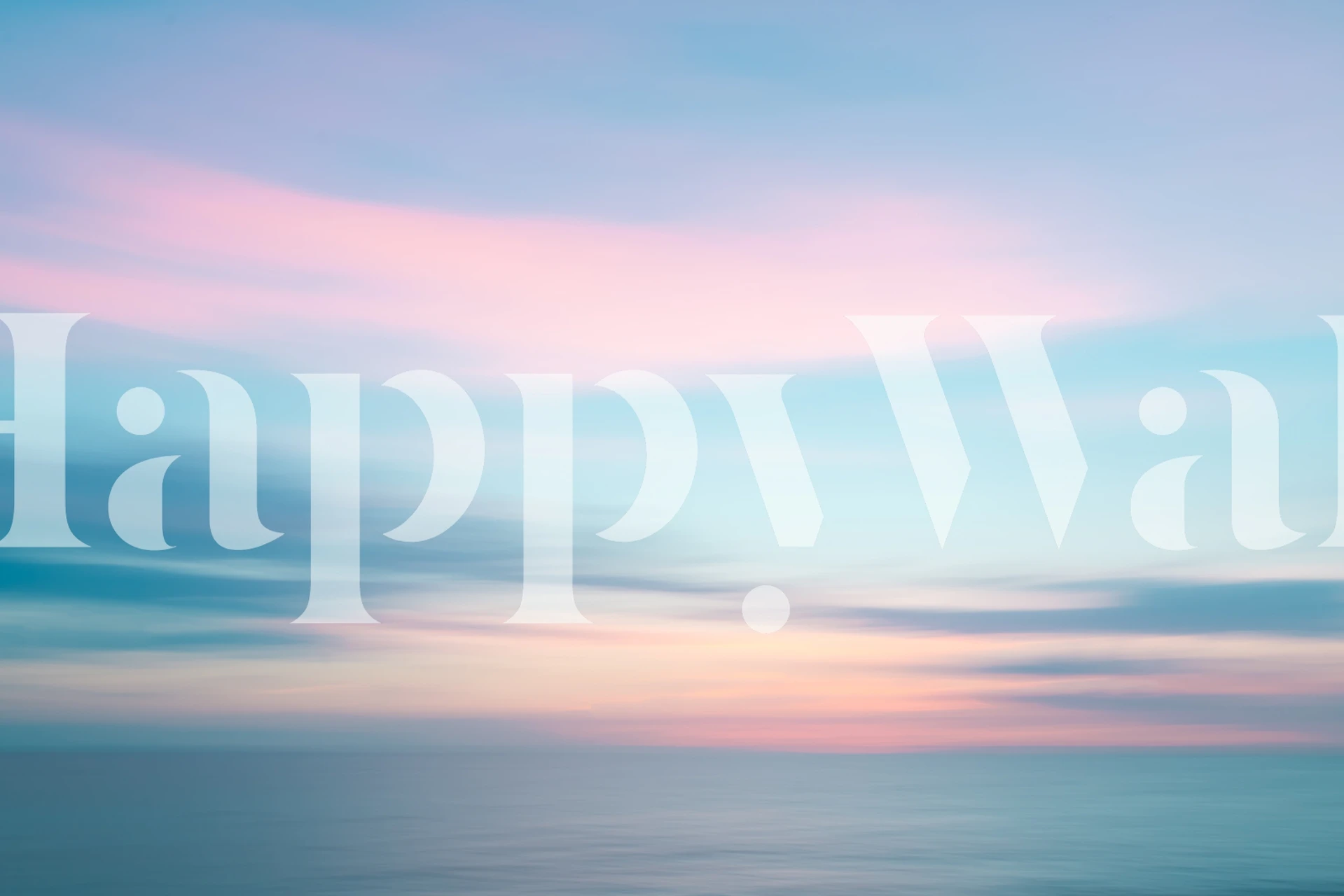 Abstract soft blue and pink ocean sunset wallpaper