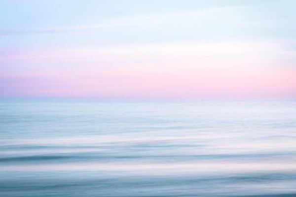 Blurred ocean and sky