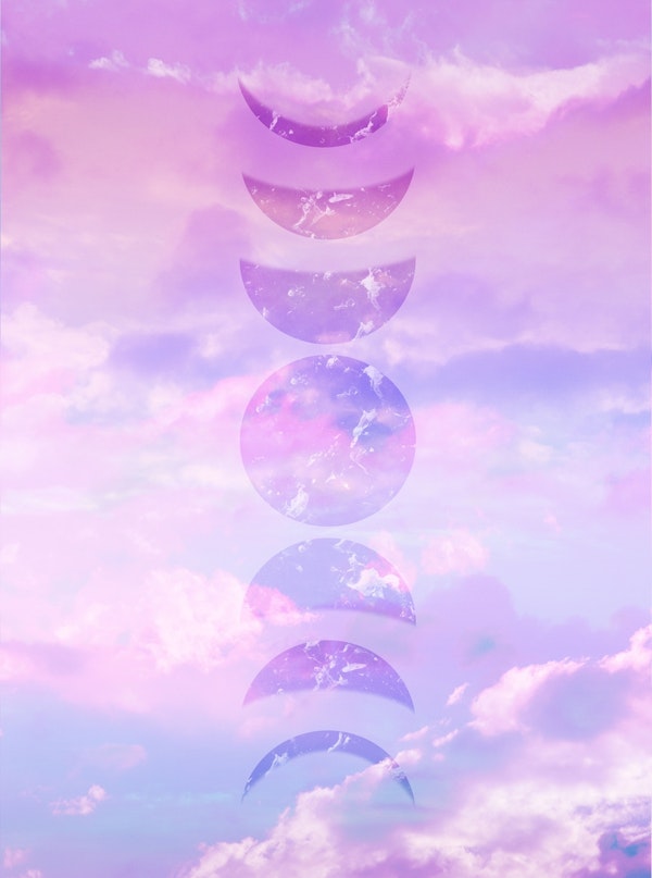Unicorn Pastel Clouds Moon 3