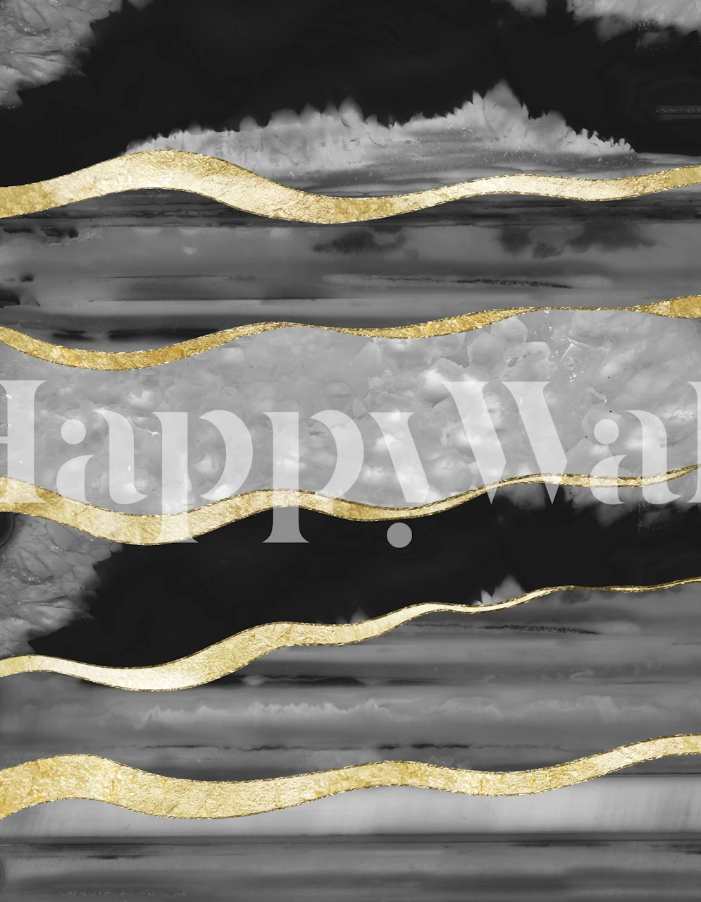 Agate Gold Stripe Glam tapet i moderne rum