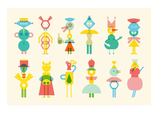 Geometrical Friends Print