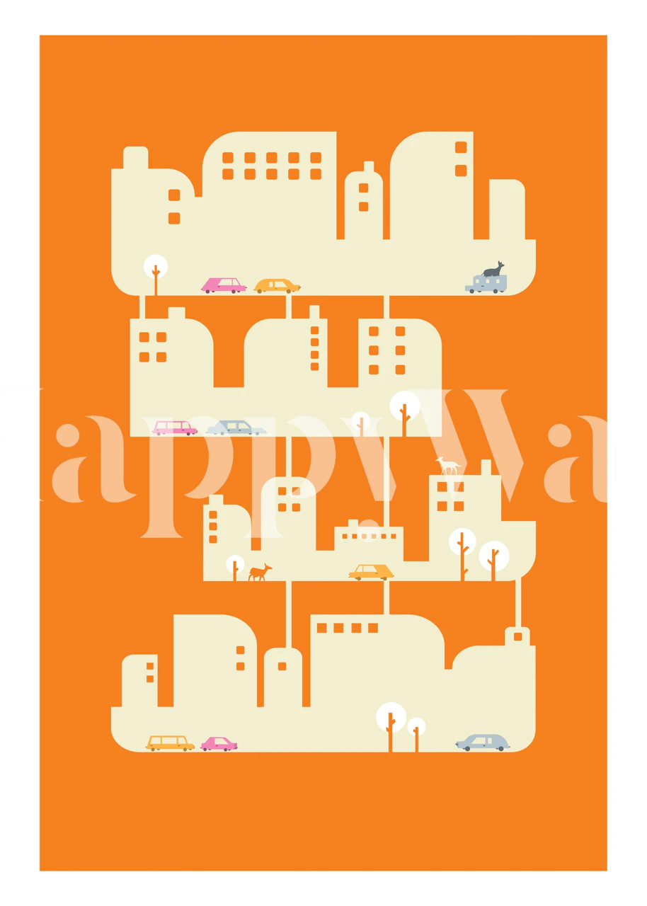 Image affichant le design mural unique Home Print de Happywall