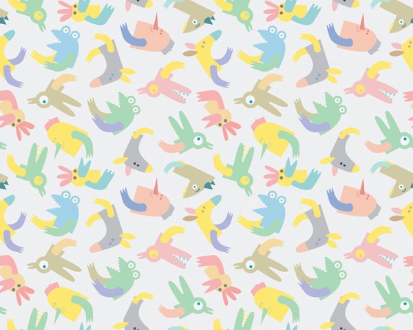 Grey Animals Pattern