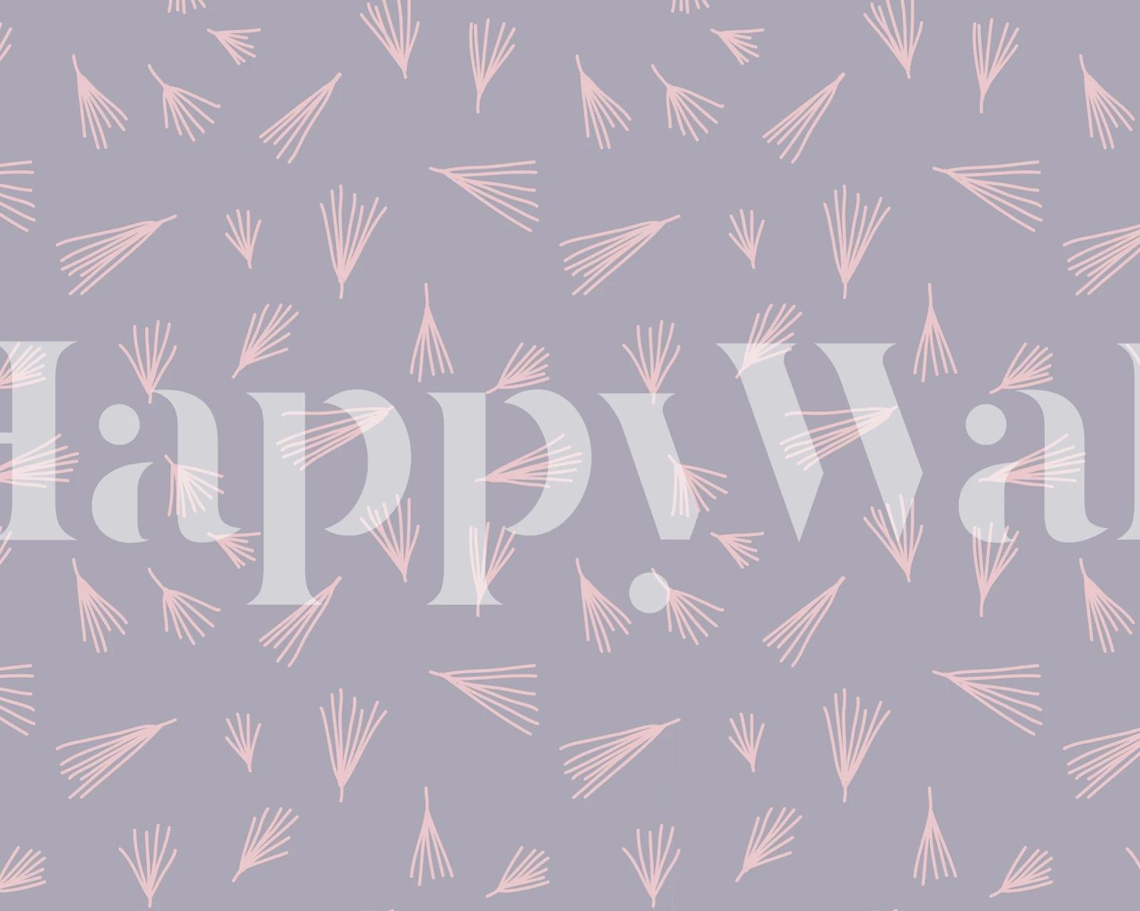 Pink feather pattern on grey background wallpaper