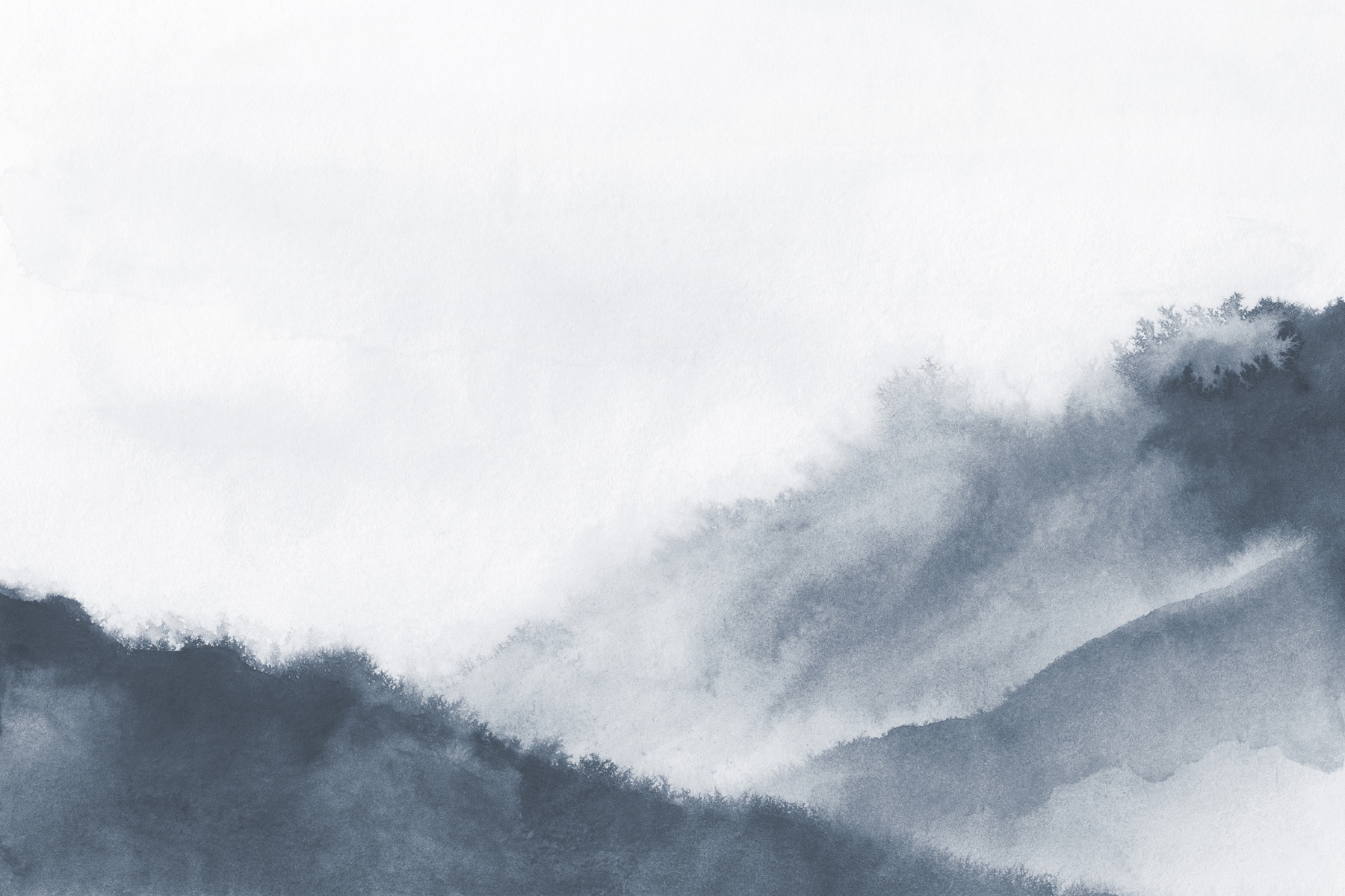 Buy Watercolor Misty Mountains Ii Wallpaper Free Us Shipping At Happywall Com