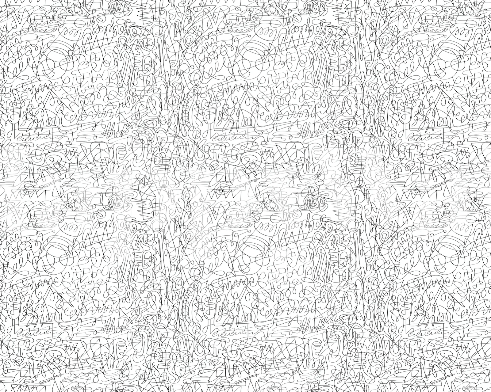 Scribble Pattern wallpaper displayed in a room