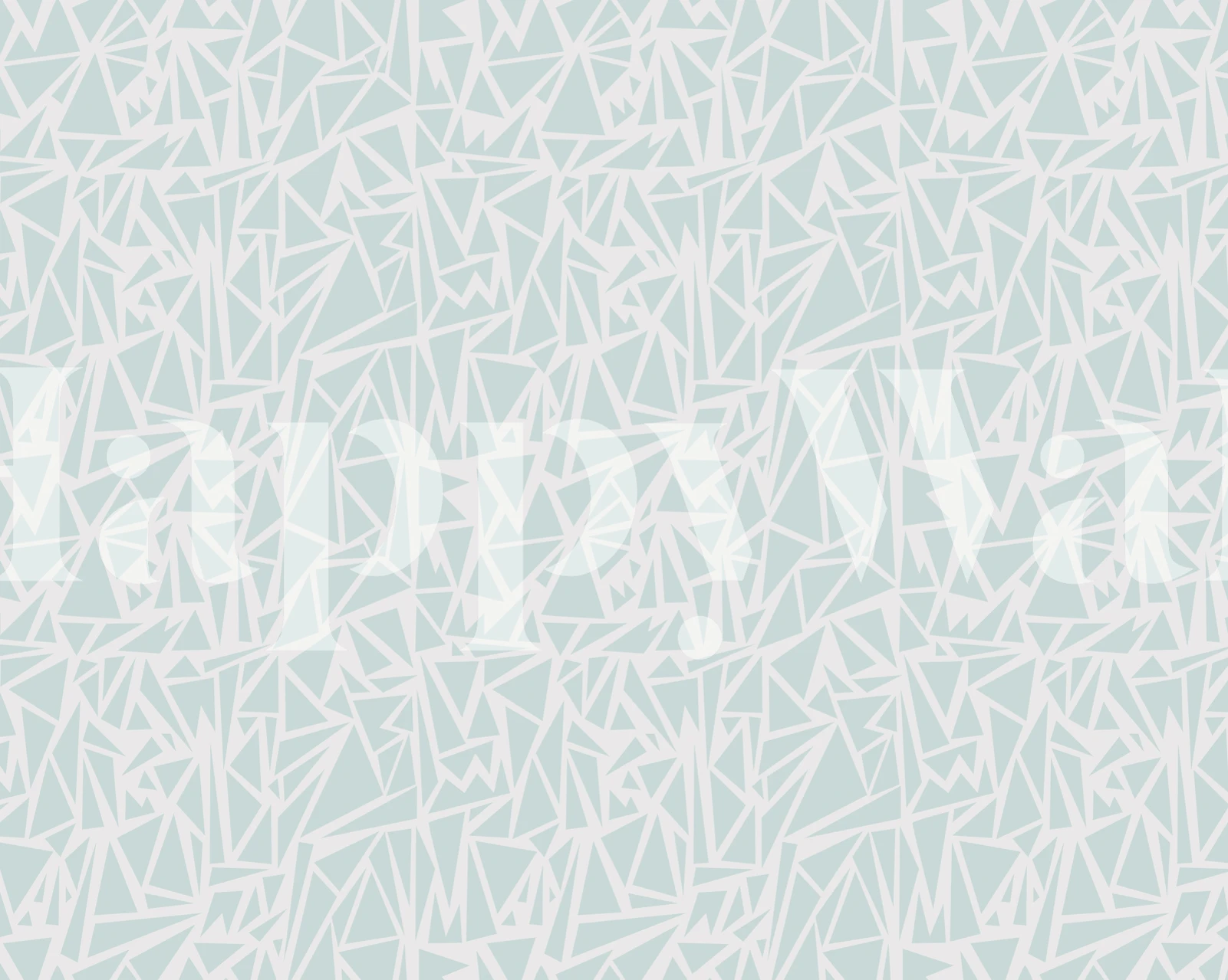 Papel tapiz con patrón de triángulo azul en una habitación