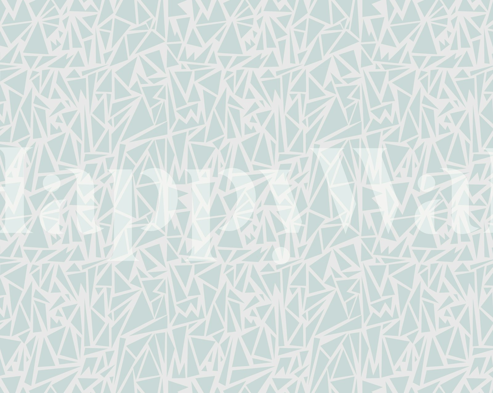 Plavi tapet s uzorkom trokuta u sobi