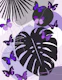 Minimal Monstera Butterfly 2