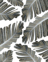 Boho Banana Leaves Glam 2 tapete