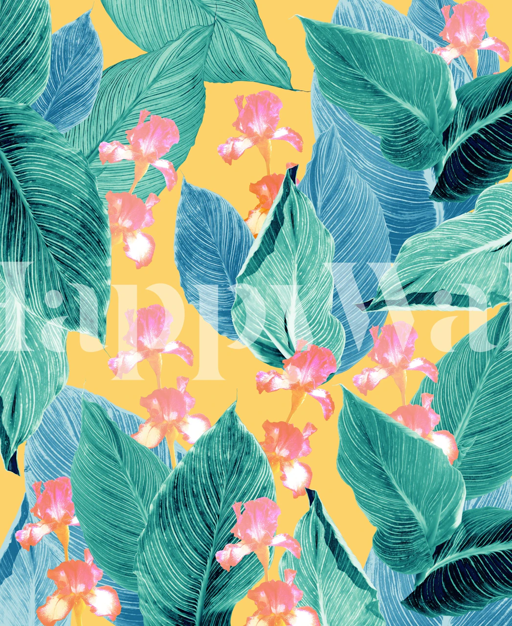 Iris Jungle Dream 1 wallpaper displayed in a room