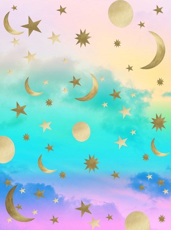 Pastel Rainbow Starry Sky 1