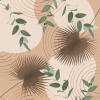 Warm Beige Abstract Shapes 1 tapete