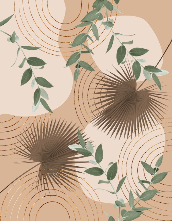 Warm Beige Abstract Shapes 1