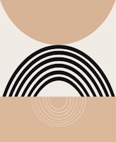 Warm Beige Sun Arch Balance 1 behang